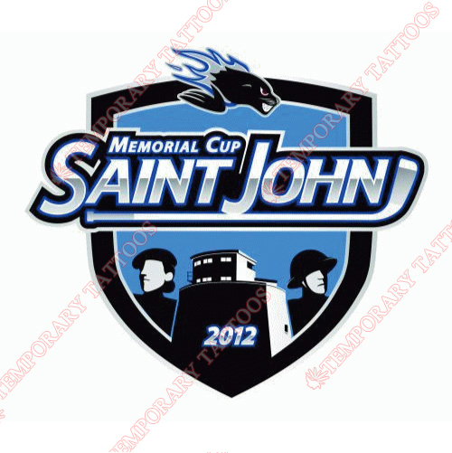 Saint John Sea Dogs Customize Temporary Tattoos Stickers NO.7464